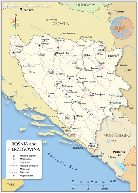 Map Of Europe Bosnia And Herzegovina Emalee Mirabelle