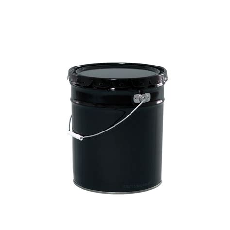 Illing Part 2123 5 Gallon Black 28 26 24 Gauge Metal Open Head Pail