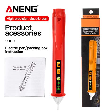 Aneng Tespen Tester Pen Non Contact Ac Voltage Detector 12 1000v