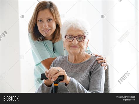Nurse Visiting Old Image And Photo Free Trial Bigstock