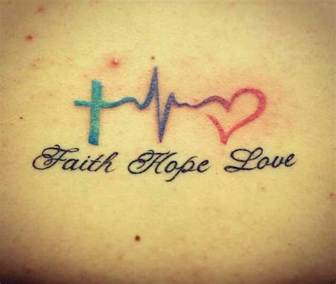 Faith Hope Love Heartbeat Tattoos Entertainmentmesh
