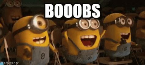 Boobs Tits Gif Boobs Tits Minions Excited Gif