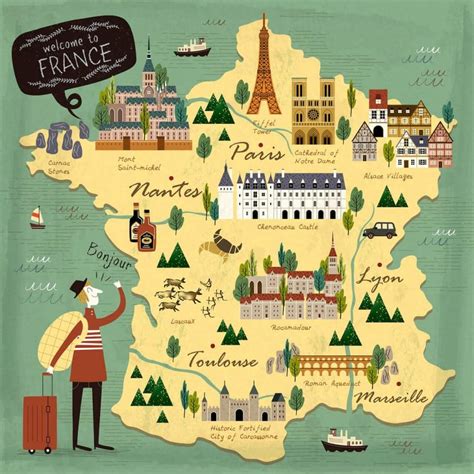 Illustrated Map France