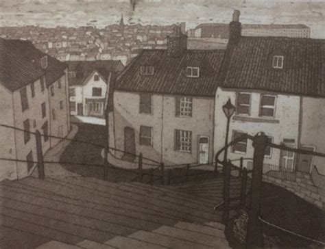 From The 199 Steps Whitby Etching And Aquatint By Michael Atkin