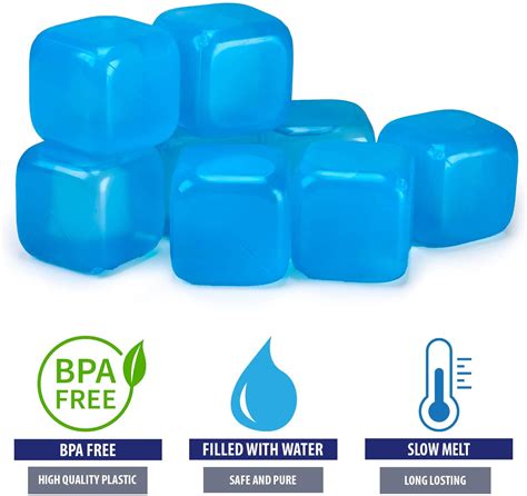 Extra Large Reusable Ice Cubes Bpa Free Plastic For Cool Therapy Machine Or Drink Dispensers