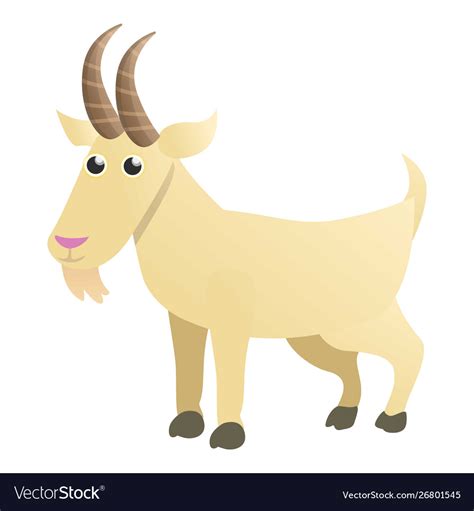 Mountain Goat Icon Cartoon Style Royalty Free Vector Image