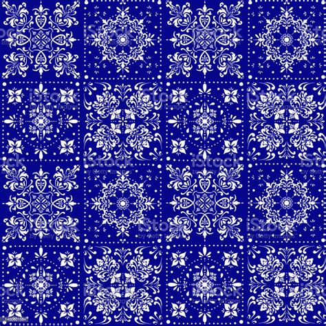 Seamless Vector Tile Pattern Lisbon Arabic Floral Mosaic Mediterranean
