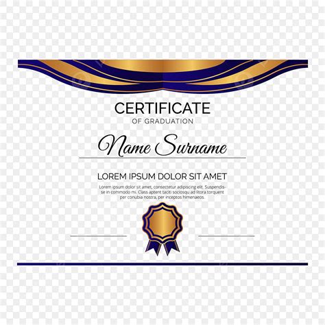 certificate graduation award vector hd images blue frame certificate of graduation luxury