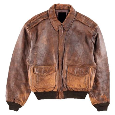 80s A2 Flight Vintage Style Military Real Leather Jacket Distressed