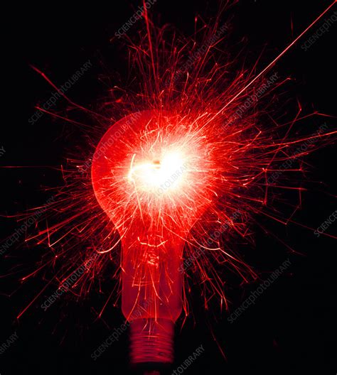 Sparking Light Bulb Stock Image T1940591 Science Photo Library