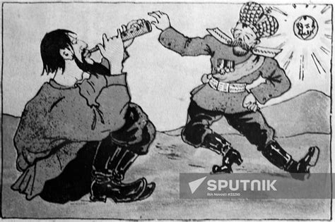 Cartoon Nicholas Ii Rasputin Sputnik Mediabank