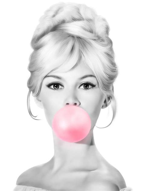 brigitte bardot pink bubble gum poster black and white posters brigitte bardot fashion wall art