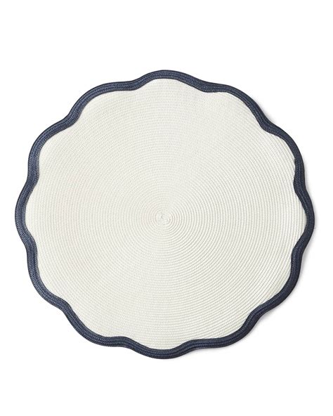 Border Scallop Placemat Pinstripe Napkin French Hydrangea Napkin Ring Neiman Marcus