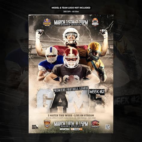 Premium PSD Football Sport Event Flyer Template