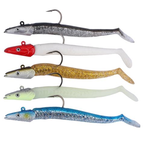 Lead Head Jigs Soft Fishing Lures With Hook Sinking Swimbaits For