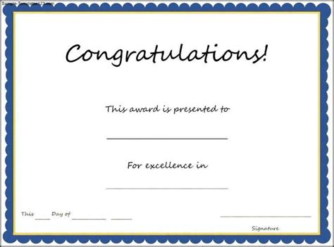 Free Congratulations Certificate Template Word