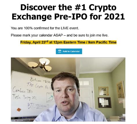 1inch exchange offers integration with numerous cryptocurrency wallets that will store your digital coins. Ian Wyatt's #1 Crypto Exchange Pre-IPO for 2021 Event Details