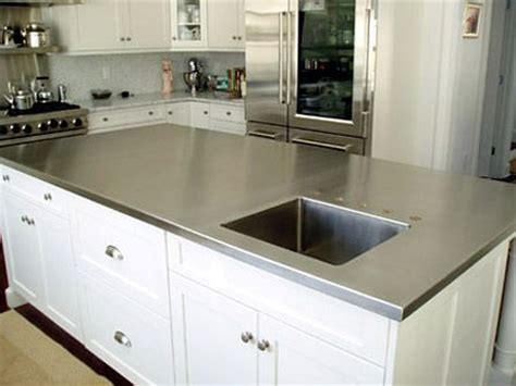 Top chefs use stainless steel countertops, should you? stainless steel countertop with integral sink, faucet not ...