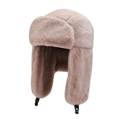 Withmoons Trapper Russian Bomber Hat Winter Fluffy Trooper Ski Ear Flap Cap Soft Aviator