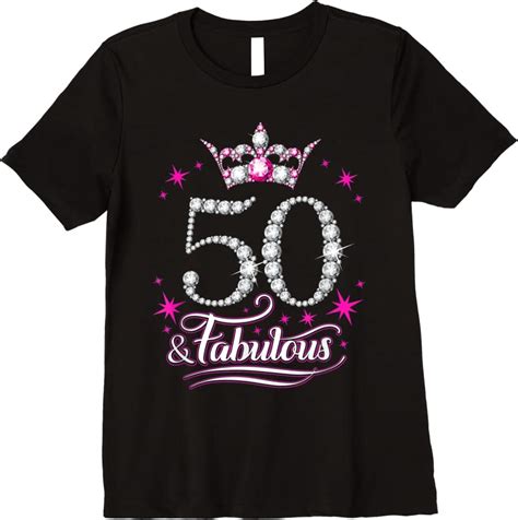 buy 50th birthday t shirt fifty and fabulous t shirt for women tees design