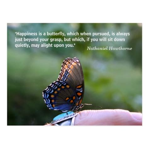 Happiness Is A Butterfly Quote And Photography Postcard