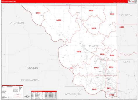 Platte County MO Zip Code Maps Red Line