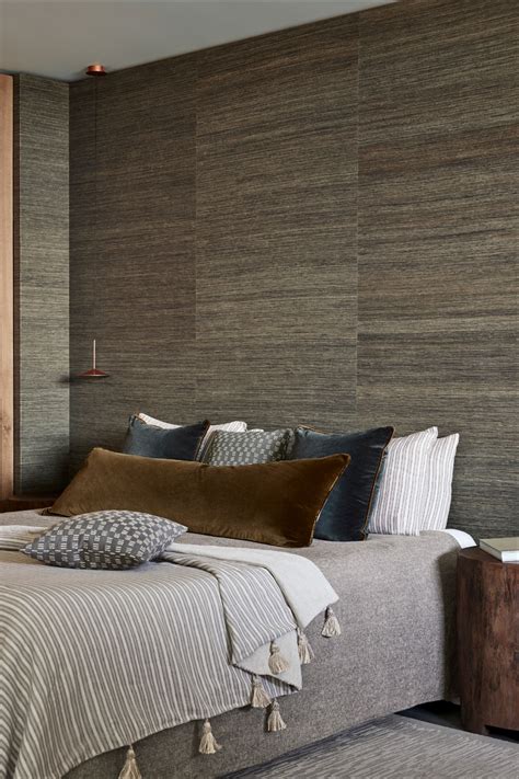 Grasscloth Wallcoverings Bedroom Design Inspiration Guest Bedroom