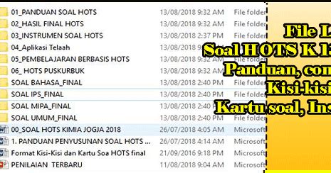 Pengertian Soal Hots Dan Kumpulan Soal Hots Tematik ...