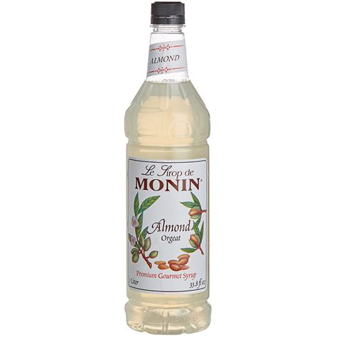 Monin 1 Liter Premium Almond Orgeat Flavoring Syrup