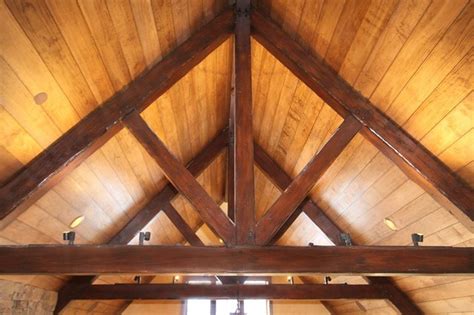 King Post Timber Frame Truss Eclectic Games Room Other By