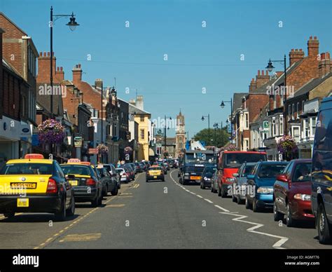 Newmarket High Street And Town Centre Suffolk England Stock Photo