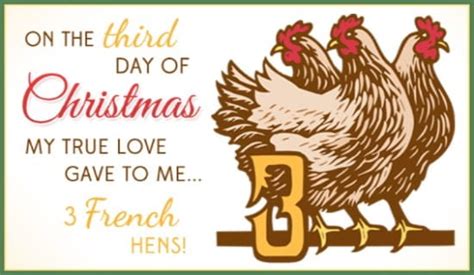 3 French Hens Ecard Free Christmas Cards Online