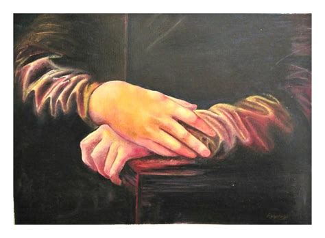 The Hands Of Mona Lisa Original Oil Painting By International