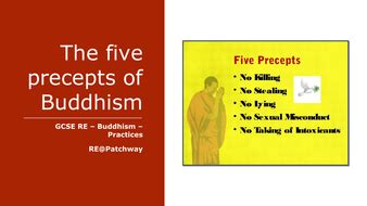 The five precepts in buddhism are not commandments, as the ten commandments in other religions, but rather moral guidelines to go by so that one may maintain a healthy practice for oneself and for not harming others. New AQA GCSE RE - Buddhist Practices - L12 - The Five ...