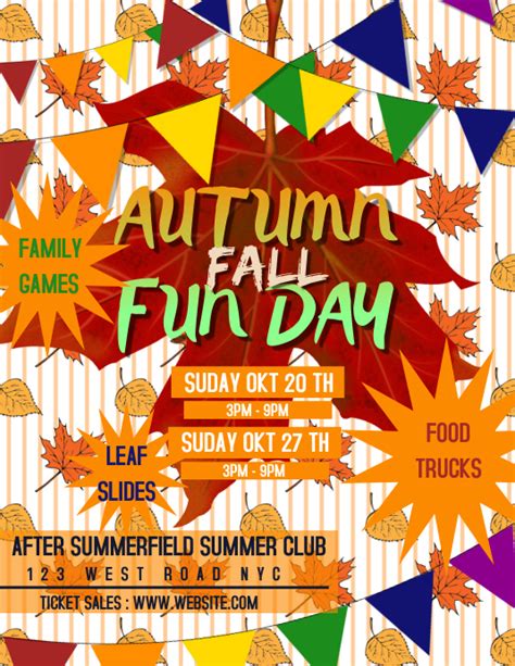 Autumn Fall Event Flyer Template Postermywall