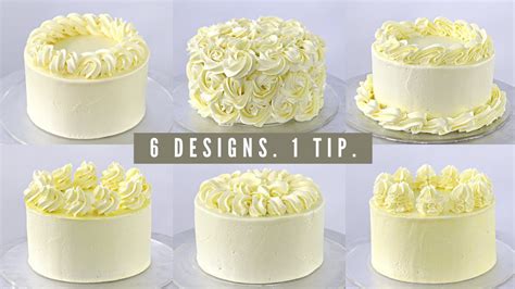 Beginners Piping Tutorial 6 Designs 1 Piping Tip │ 1m Piping Tip