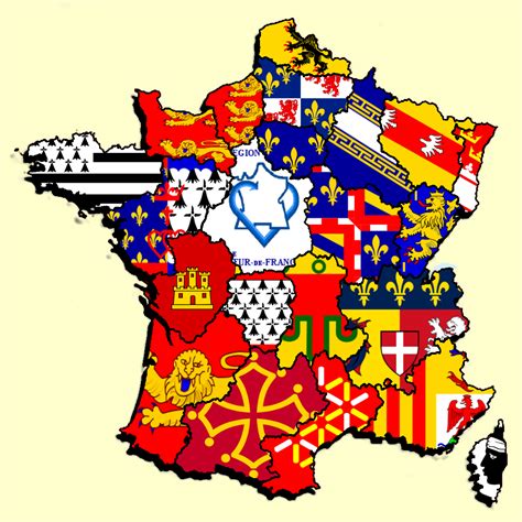 French Regions Flag Map By Heersander On Deviantart