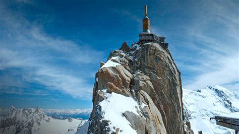 The Mountain Top Station Of The Aiguille Du Midi In Chamonix France
