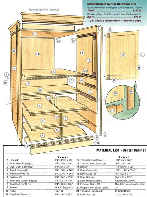 Entertainment Center Plans Woodarchivist