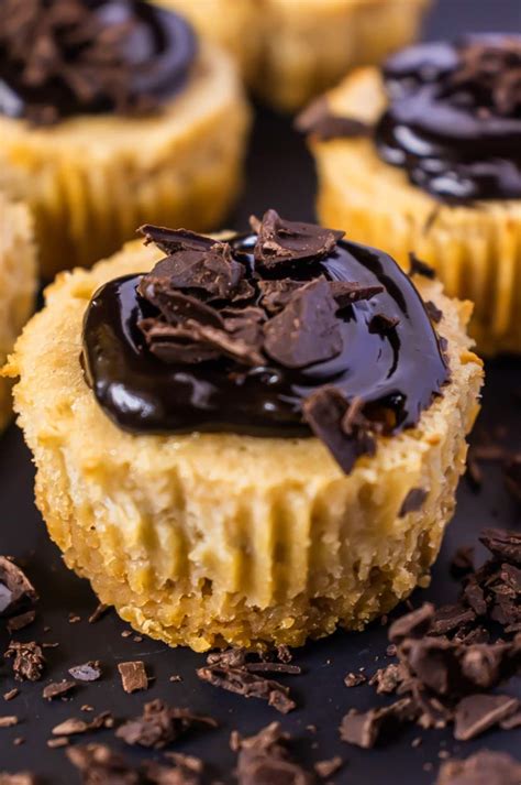 Mini Peanut Butter Cheesecakes With Chocolate Ganache Recipemagik