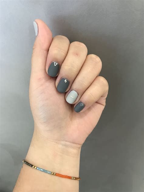 Gel nails matte & sugar nails. Matte gel nails #matte #gray #color #nails #shellac ...