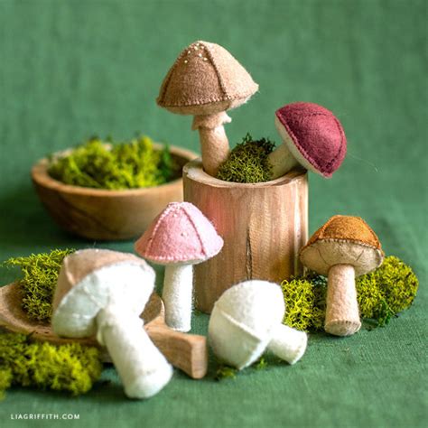 Felt Mushrooms Diy Template And Tutorial Lia Griffith