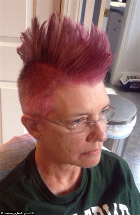 Mother With Breast Cancer Shaves Her Hair Into A Bright