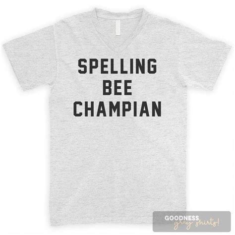 Spelling Bee Champian T Shirt Or Tank Top Spelling Bee Shirts Grey