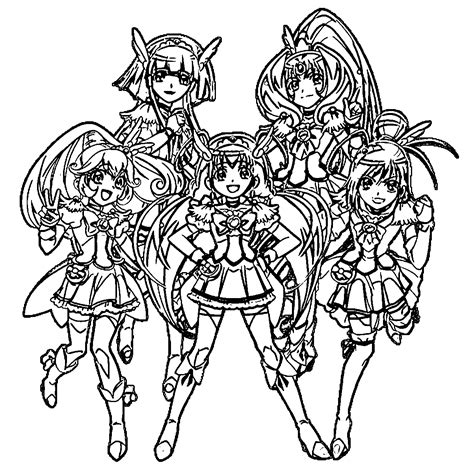 Glitter Force Coloring Pages Glitter Force Coloring Pages Páginas