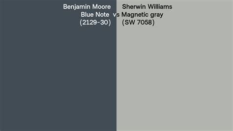 Benjamin Moore Blue Note 2129 30 Vs Sherwin Williams Magnetic Gray