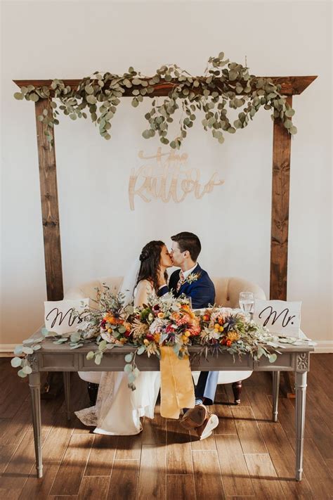 Our Grey Sweetheart Table With Our Wood Arch Bride Added Extra