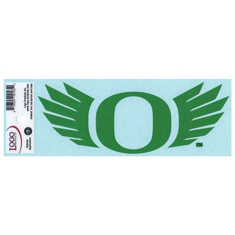Oregon Ducks Wings Logo Transfer Decal 65 X 25 Green