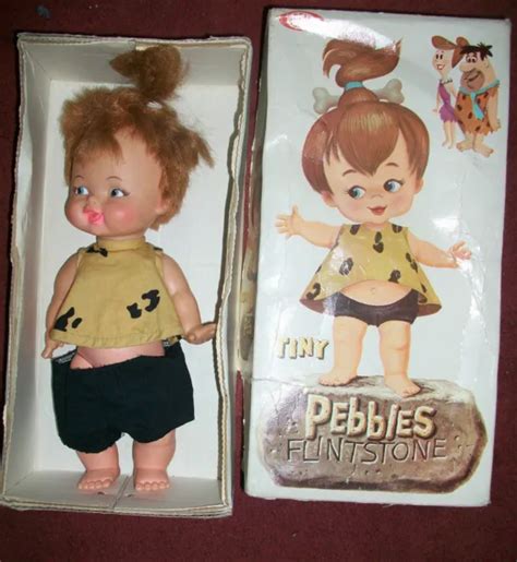 Flintstones 1963 Tiny Pebbles Doll 12 Ideal Rare Vintage Htf 37999