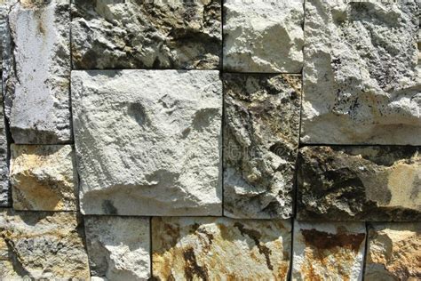 Artificial Stone Cladding Designed To Resemble Real Stone Editorial